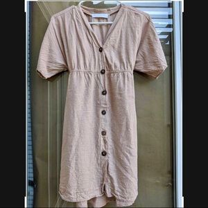 Nectar linen blush pink dress